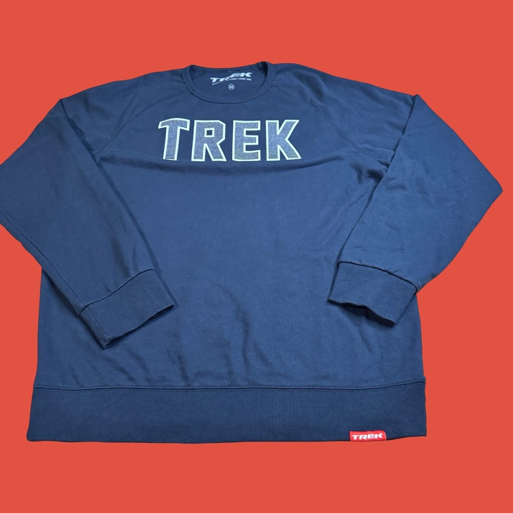 Trek Bikes Womens 2X Navy Raglan Crew Sweatshirt Cycling Outdoor